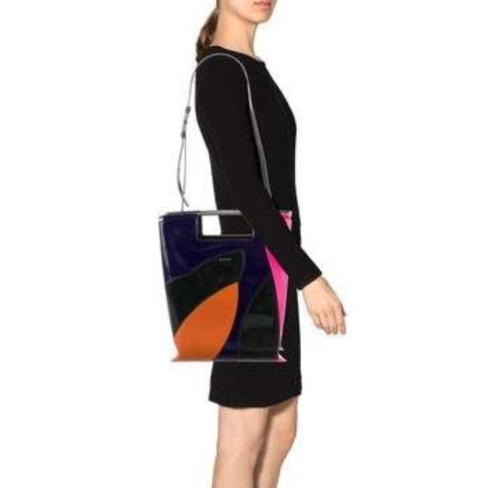 DELPOZO Patent Leather Shoulder Bag